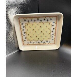 Vtg Small Floral Snack Trays Made In Italy Melamine Trays Catch-alls Romantic